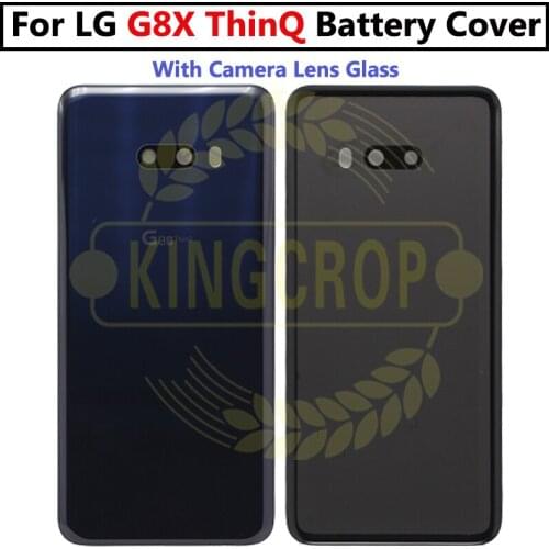 For LG G8X ThinQ Back Cover Battery Cover Door Rear Glass Housing Case For LG G8X Thinq Battery Cover With Lens Replacement