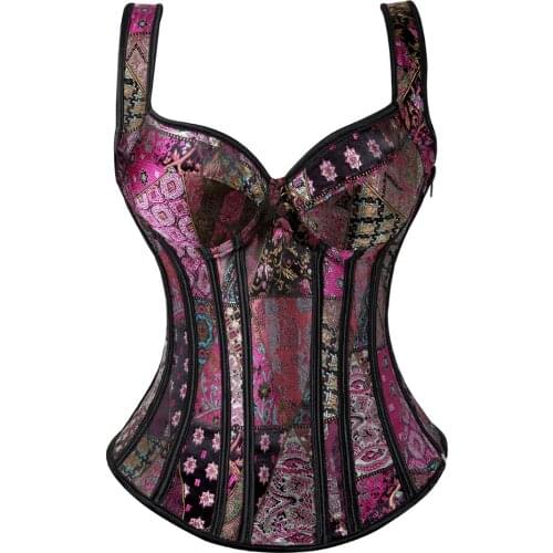 Women Bustier Corset Top Shapewear Sexy Lingerie Corset Corsets with Cup Plus Size S-6XL