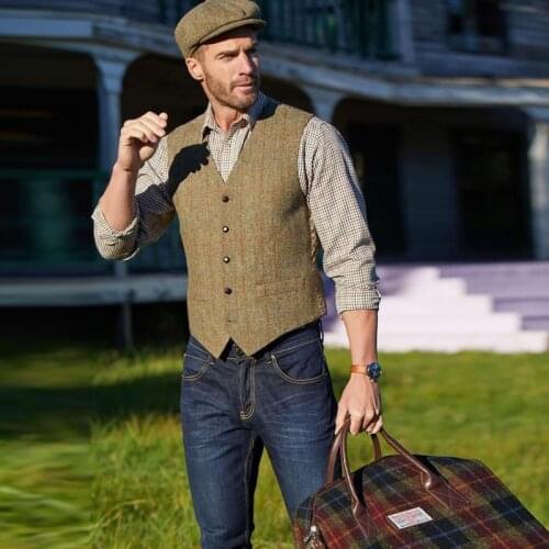 2021 mens brand spring and autumn new popular European and American leisure V-neck single breasted vest vest vest