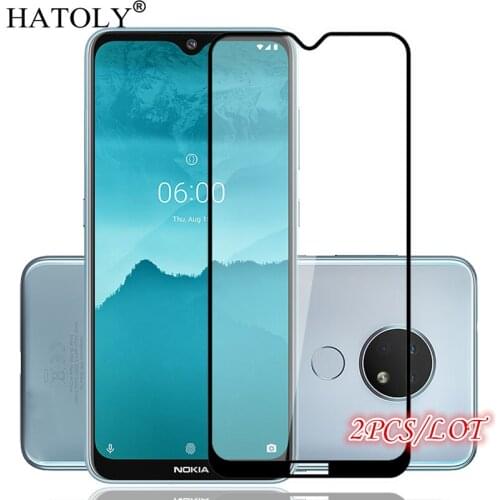 2PCS Glass on For Nokia 6.2 Screen Protector For Nokia 6.2 Tempered Glass HD Full Glue Cover Protective Glass For Nokia 6.2 6.3"