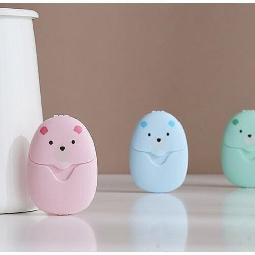 50pcs Mini Paper SoapTravel Portable Disposable Boxed Soap Paper Make Foaming Scented Bath Washing Hands Clean Scented Slice