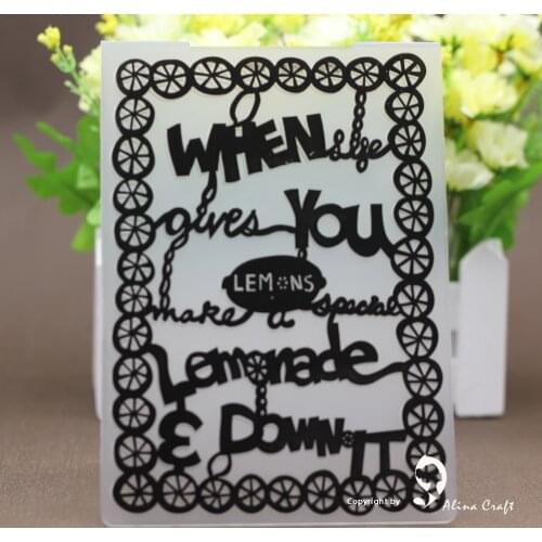 AlinaCraft PLASTIC EMBOSSING FOLDER DIY scrapbook album card gift packing decoration cutting dies paper craft making