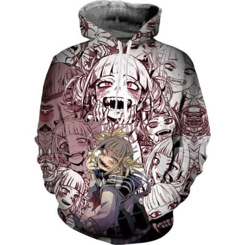 Anime My Hero Academia Hoodies Himiko Toga Casual Anime Men Hoodie Cosplay Costume Sweatshirt Streetwear Top Sweatshirt