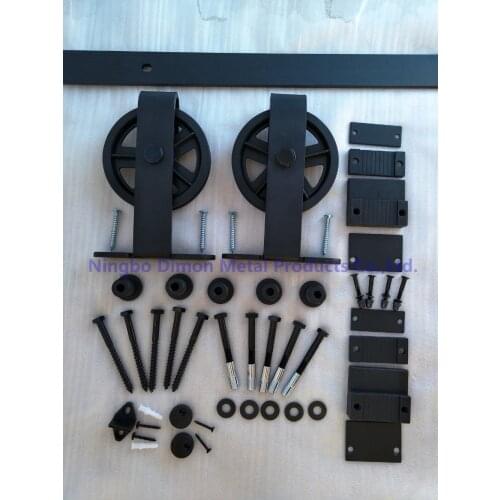 Free shipping Dimon big wheel wood sliding door hardware DM-SDU 7209 with soft closing (without rail)