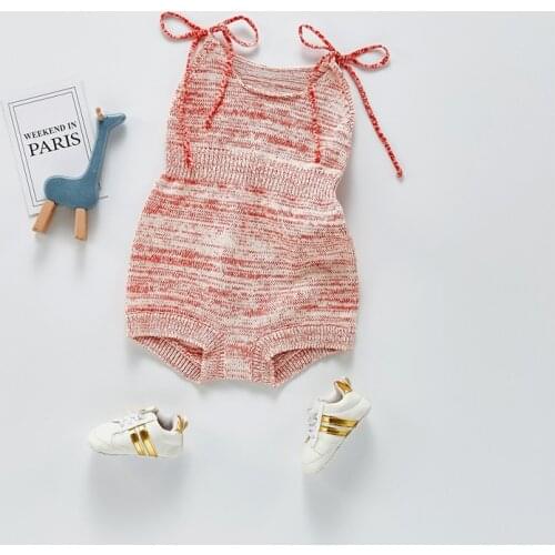 Baby Girls Clothes Knitted Baby Romper Jumpsuit Sleeveless Infant Baby Girl Romper Overalls Cotton Toddler Playsuit Baby Clothes