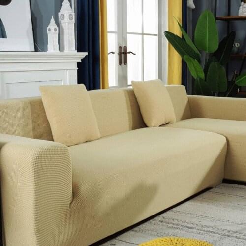 Home Solid Color Sofa Covers for Living Room Elastic Spandex Slipcovers Couch Cover Stretch Sofa Towel Two/Three Seat