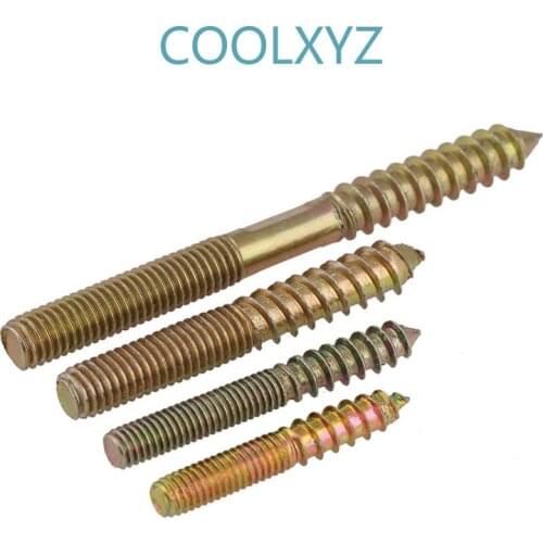 Double End Self tapping Screws Sharp-tailed Double Headed Tapping lengthen Screw Furniture Connectors grub screw M6M8 5pcs