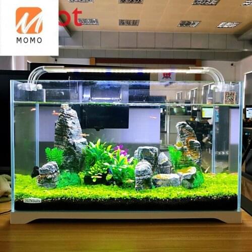 Small Fish Globe Small Aquarium Super White Glass Living Room Ecological Aquarium Turtle Jar