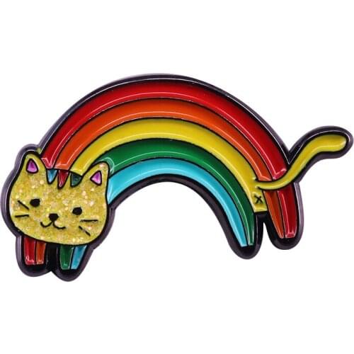 Cute cat badge creative gay lesbian pride accessory