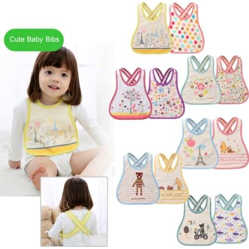 2021 New Arrival Burp Cloths Cute Baby Feeding Bibs Adjustable Bibs Burp Cloths Cotton Newborn Accessories Infant Bandana Bibs