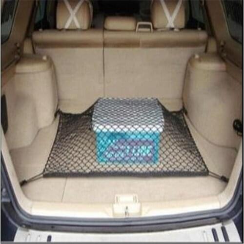 Trunk Auto Rear Back Cargo Luggage Organizer Elastic Mesh Net Storage Holder With 4 Hooks Car Interior Accessories