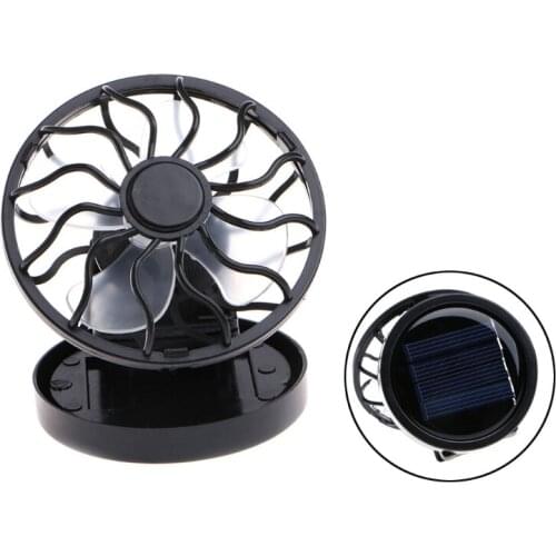 Mini Portable Clip-On Solar Panel Powered Cooling Fan For Travel Camping Fishing 4XFB