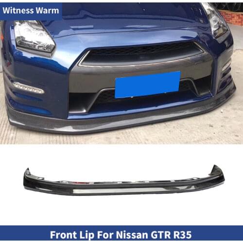 For Nissan GTR R35 Front Bumper Lip spoiler Splitter FRP Carbon Fiber front shovel 2008 2009 2010 2011