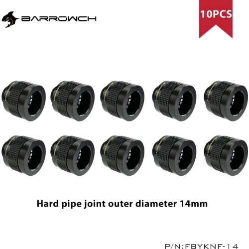 Barrowch 8pcs Wolverine series 14/16MM super anti-off hard tube fitting Water Cooling Connector Fitting G1/4 Thread PETG Acrylic