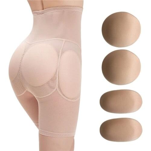 High Waist Hip Control Panties Thigh Slimmers False Ass Hips Pads Fake Butt Enhancer Shapewear Boxer Mesh Transparent Panties