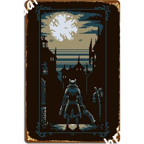 Bloodborne Pixelframe Metal Sign Garage Club Retro Plaques Wall Pub Tin Sign Posters