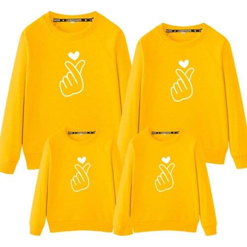 Vgiee Coat Love Family Matching Clothes Couple Clothes Autumn Winter Mother Father Kid Outwear Coat Love Pattern CC2003