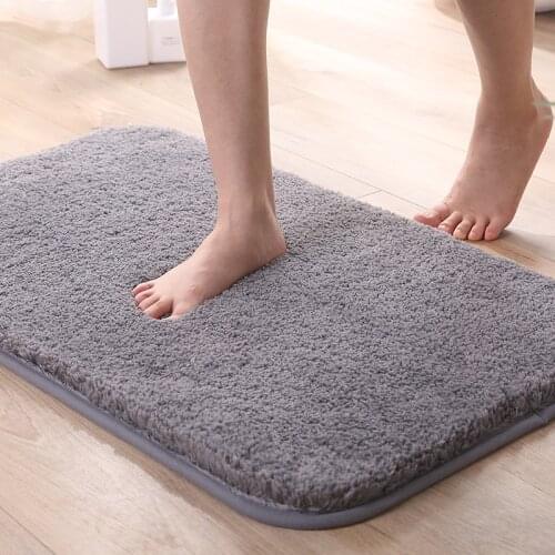 High Quality Bathroom Solid Carpet Thicken Non-slip Water Absorption Simple Style Indoor Shower Room Kitchen Floor Shaggy Rugs