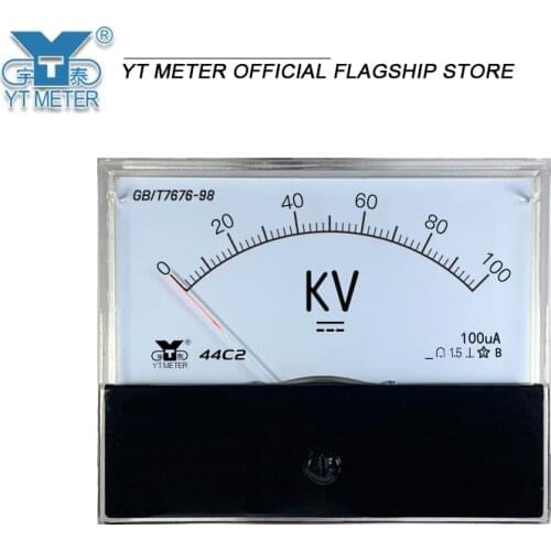 44c2 DC high-voltage voltmeter 5kV 10kV 20kV 30KV 50kV distribution resistance uses high-voltage meter, kilovoltmeter measuring