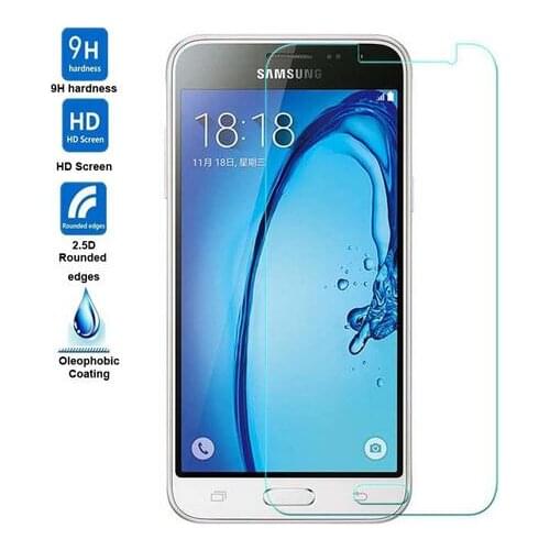 For Samsung Galaxy J3 2016 Tempered Glass Original 9H Protective Film Explosion-proof Screen Protector For J320 J320F