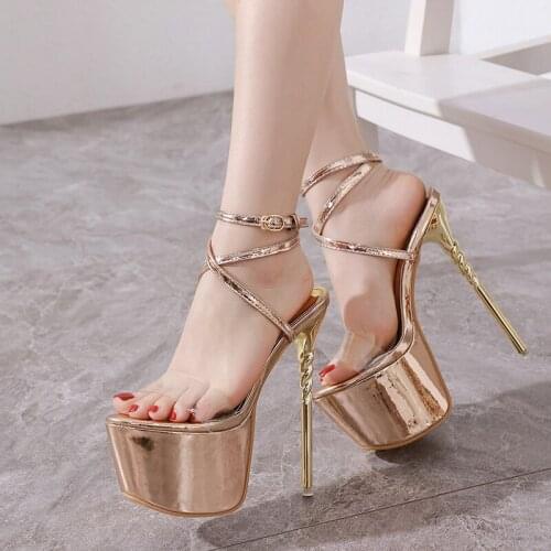 Hot Sale 7 Inches Platform Sandals 17CM Sexy Fetish Shoes Nightclub Sexy Models Show Party Women Full Dress Stripper Elegant New