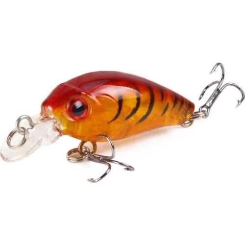 1pcs Crank Fishing Lure Artificial Hard Bait 4.5cm 3.5g Floating Crankbait Bass Crazy Wobbler Pesca Pike Fishing Tackle