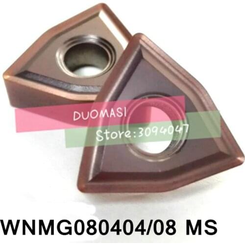 10PCS WNMG080404-MS / WNMG080408-MS CNC Carbide Inserts,Lathe Tool,Used to stainless steel and steel For MWLNR/WWLNR
