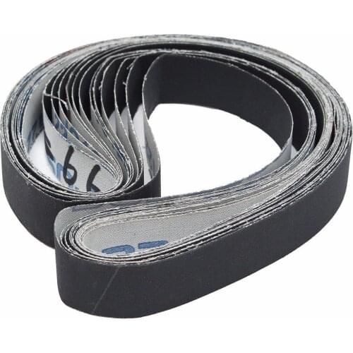 12pcs/set Pack New 76*2.5cm Silicon Carbide Sanding Sander Belt 400 600 800 1000 Grit
