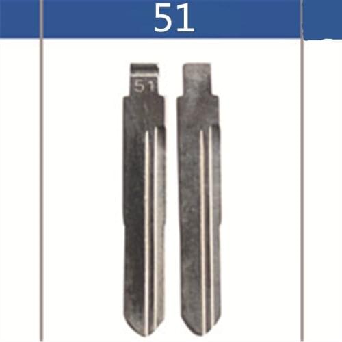 2 Pcs Uncut Replacement Car Key Blade for CHERY A3 A5 TIGGO Key No.51 BLANK BRASS Car Key Blade