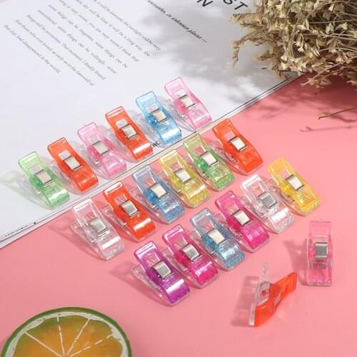 20pcs mixed color plastic edging clip plastic small clip sewing positioning clip Sewing Tool Accessory DIY Crafts