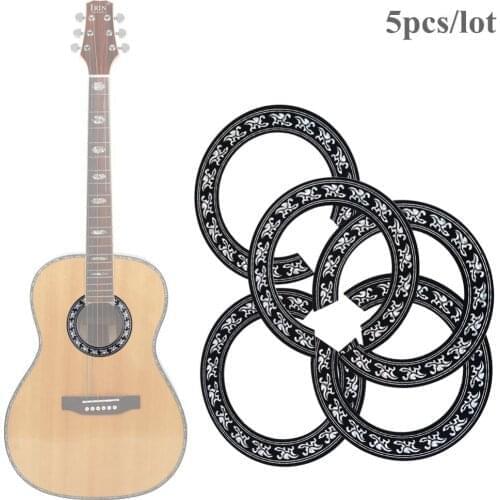 5pcs/lot 39 Inch Classical Guitar Sound Hole Decal Sticker with Self Adhesive PVC Guitar Accessories