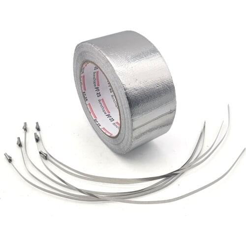 Car Heat Shield Wrap Tape Silver For Intake Intercooler Pipe 25M 450 Celsius