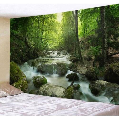 Beautiful Sky Giant Tree Tapestry Nature Art Wall Hanging Blanket Hippie Psychedelic Trees Boho Decor Wall Tapestries Landscape