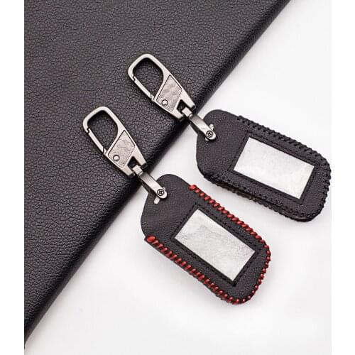 Fashion Men Carrying Genuine Leather Case Cover For Car Alarm Remote Controller for Starline A93 A63 A93 4 buttons protect shell