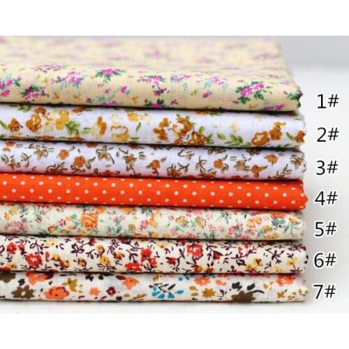 DIY 6pcs/lots 25x25cm light yellow Floral100%Cotton Pur-cut Patchwork Fabric Bundle Sewing Quilting Crafts for Handmade