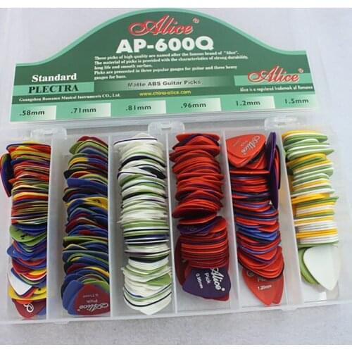 600PCS Guitar Pick Alice Electric Guitar Musical Instrument Accessories Thickness 0.51-1.5mm