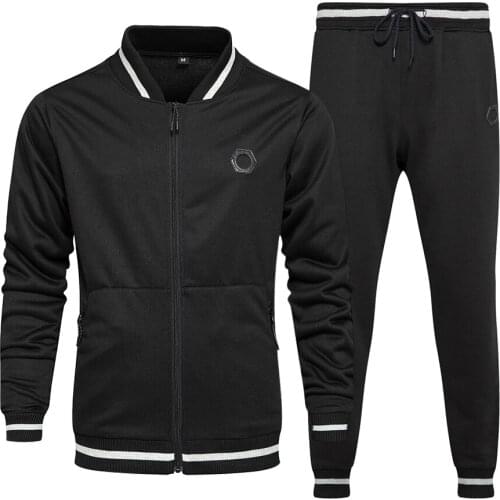 Jump Suit Men Ropa Para Hombre Brand Men Patchwork Casual Sets Mens Hoodies + Pants Two-Piece Fashion Tracksuit Suit Jogger Set