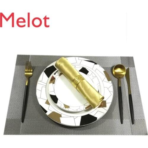 Model Room Tableware Set Ornaments Light Luxury Simple Black and White Table Plate Decoration Set Modern Joker High Grade