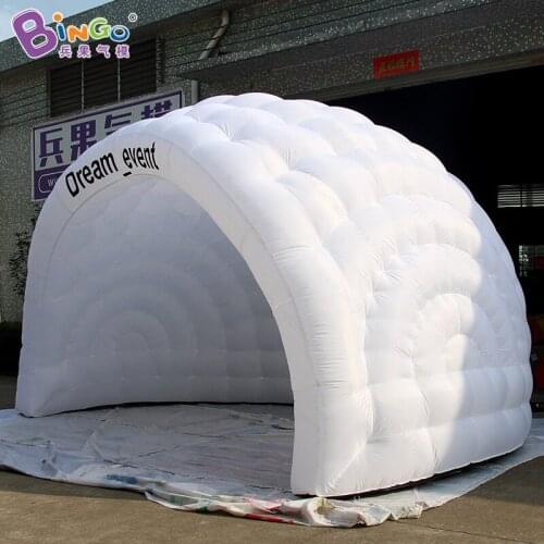 5.5X4X3.5 meters white color inflatable dome tent , air-blown party dome tent , big dome tent for events toy tent