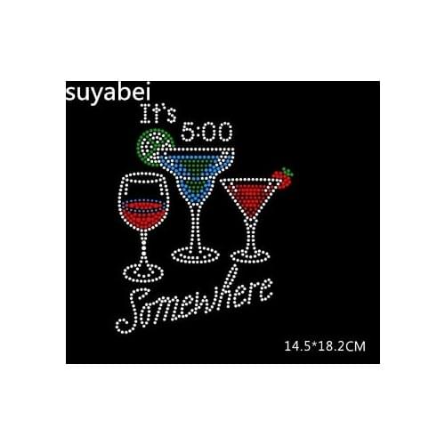 Wine glass designs iron on transfer fixing rhinestones hot fix rhinestone transfer motifs iron on applique patches