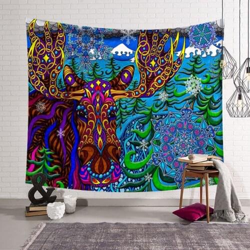 Mandala Wall Hanging Psychedelic Tapestry Yoga Throw Beach Carpet Hippie Home Wall Boho Decor Tapestry Dorm Fantasy Décor