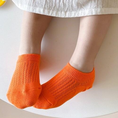 4 Pairs Lot Children Invisible Socks Kids Toddler Boy Girl Summer Cute Funny Mesh Thin Short Socks Baby Accessories Fashion 2021