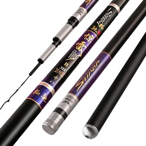New carp fishing rod telescopic pole 3.6-7.2 meters for big fish high carbon super hard ultra light 28 tone hand fishing rod