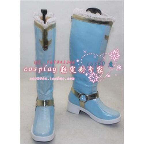 LoveLive! Yazawa Nico Women Blue High-heeled Cospaly Boots Shoes S008