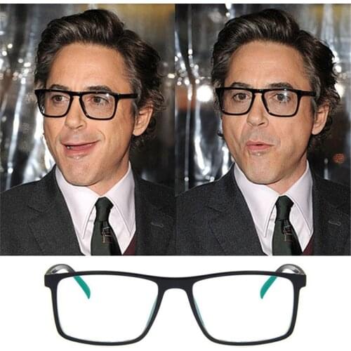 Tony Stark Robert Downey Glasses Men Women Vintage Glasses Frame Plain Mirror Clear Lens Eyewear Glass Eyeglasses Spectacles
