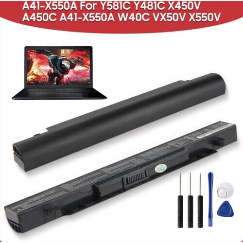 Original Replacement Battery A41-X550A For Y581c Y481c X450v X550v A41-X550a W40c A450VB A450VC A450VE A550C A450C