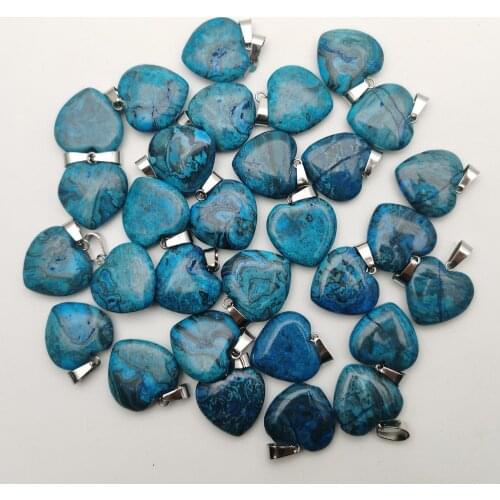 Fashion Blue agates natural Stone Pendants Necklace For Jewelry Making Charm pendulum accessories 50pc free shipping wholesale