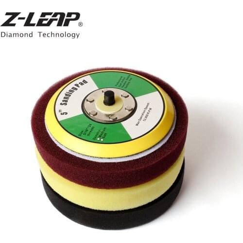 Z-LEAP 6" Car Foam Sponge Buffing Disc And 5" Backer Pad 5/16"-24 Or M14 Or 5/8-11 Thread Car Polisher Sanding Polishing Waxing