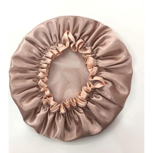 1pcs Lovely Thick Women Shower Satin Hats lorful Bath Shower Caps Hair Double waterproof Bathing Cap Bathroom Accessories