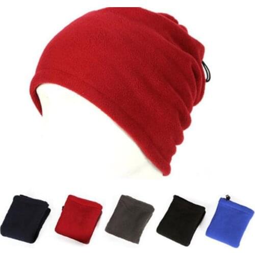 120pcs/lot 3 in 1 Multifunctional double deck Fleece Snood Scarf Neck Warmer Beanie Ski Balaclava Hat